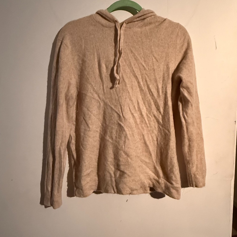 Naadam  hooded 100%‎ cashmere sweater Small Natural Beige Quiet Luxury